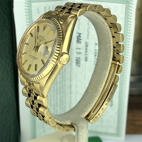 FS: Rolex 18K Gold/Steel Datejust Box & Papers VINTAGE